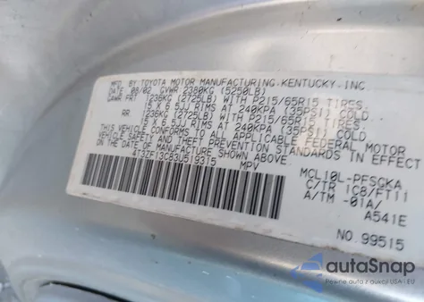 2003 Toyota Sienna Le from USA, damaged, VIN 4T3ZF13C83U519315